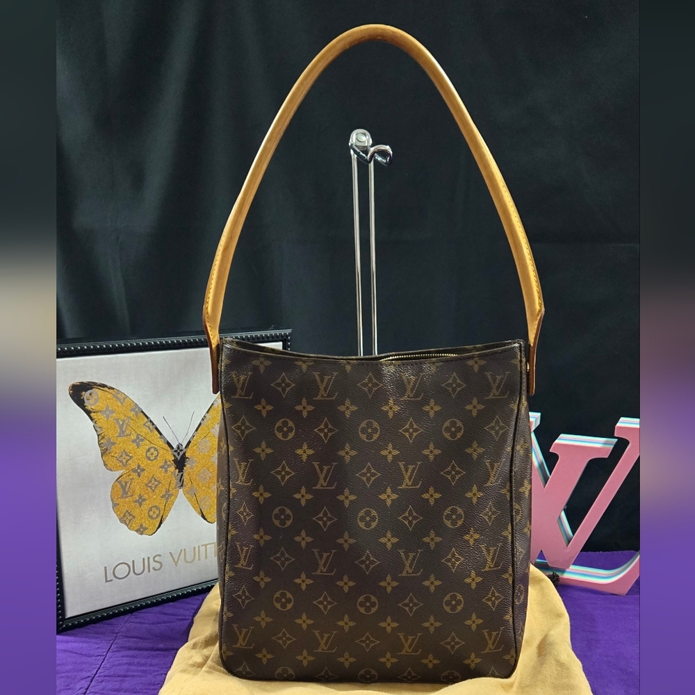 🧡💜 LOUIS VUITTON LOOPING GM MONOGRAM CANVAS SHOULDER BAG